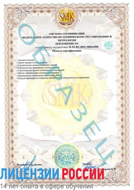 Образец сертификата соответствия (приложение) Ярославль Сертификат OHSAS 18001